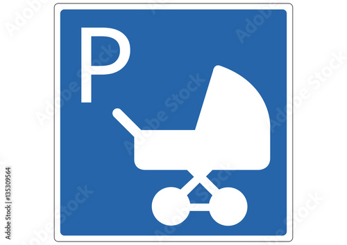 Schild Parkplatz für Kinderwagen