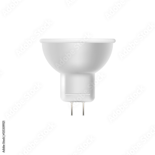 Led energy saving lamp bulb. Realistic icon