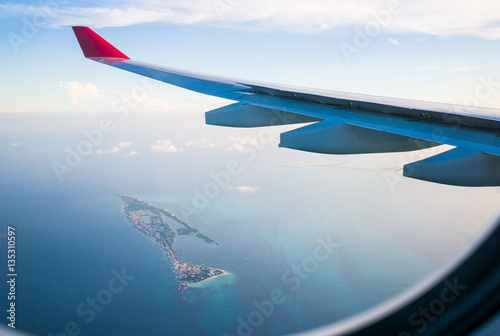 a flight to the caribbean