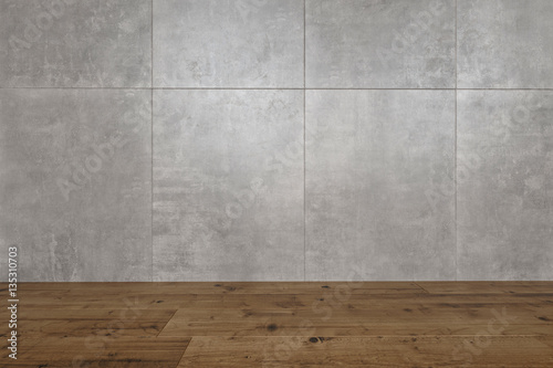Fototapeta Naklejka Na Ścianę i Meble -  Architectural background of mottled grey tiles