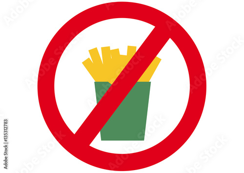 Schild Pommes verboten