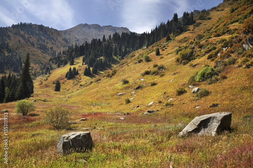 Medeo valley. Kazakhstan  photo