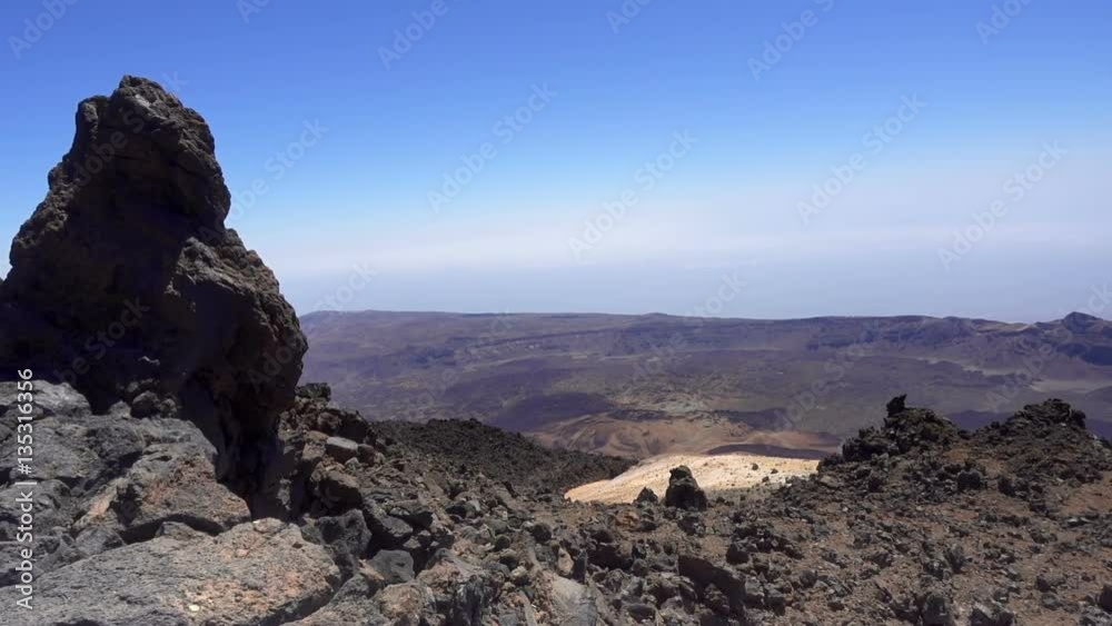 View On A Valley And A Huge Stone View On A Valley And A Huge Stone