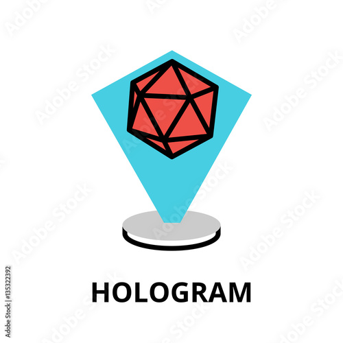 Icon of future technology - hologram