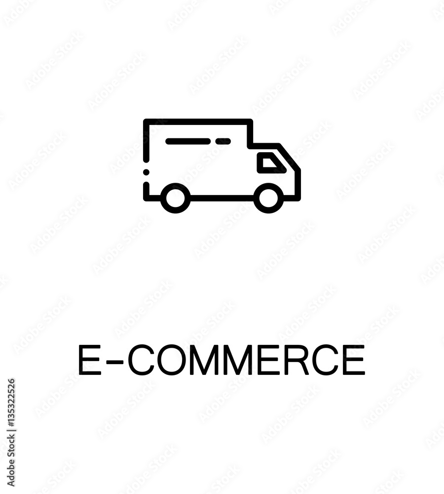 E-commerce flat icon. E-commerce flat icon.