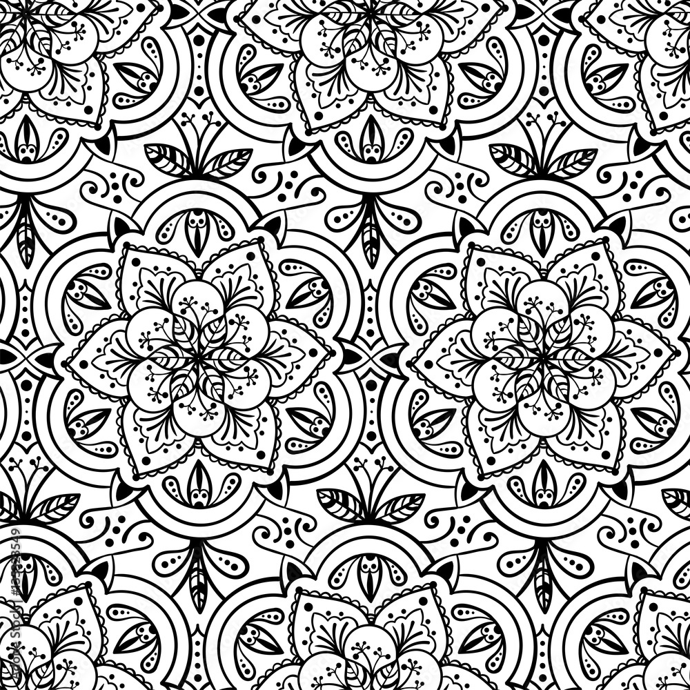 Handdrawn vector ethnic ornamental seamless pattern. Handdrawn vector ethnic ornamental seamless pattern.