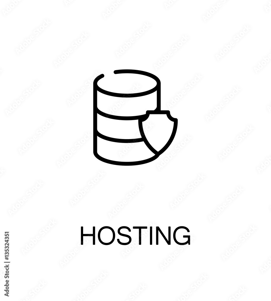Hosting flat icon Hosting flat icon