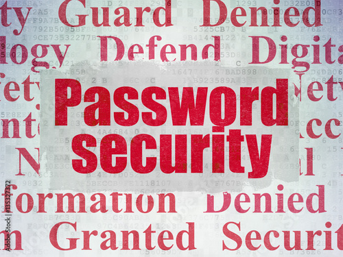 Protection concept  Password Security on Digital Data Paper background