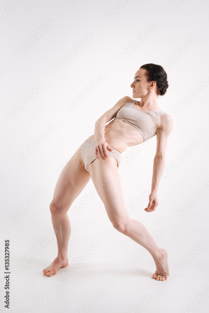 Magnificent principal dancer performing in the studio