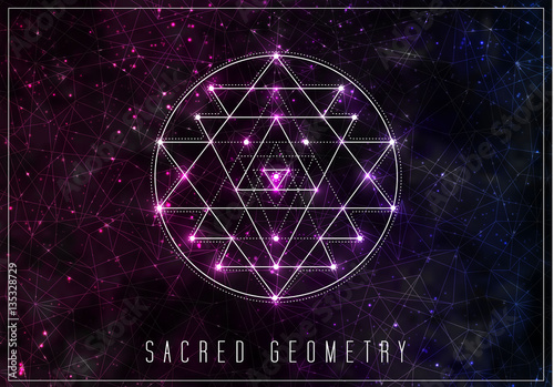 Wallpaper Mural Sri yantra. Sacred geometry vector design element. Torontodigital.ca