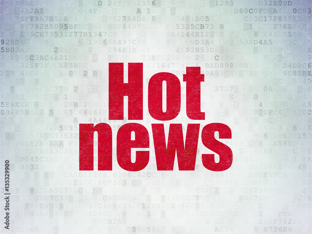 News concept: Hot News on Digital Data Paper background News concept: Hot News on Digital Data Paper background