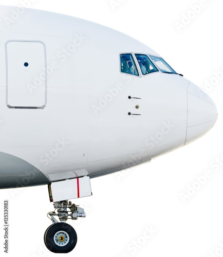 Airplane airport profile landing gear cab pilots fly nose