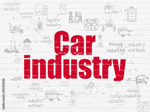 Industry concept: Car Industry on wall background