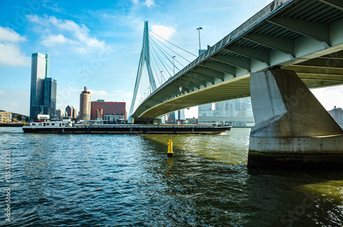 Obraz na płótnie Erasmus Bridge.Erasmusbrug in Rotterdam, Netherlands w salonie