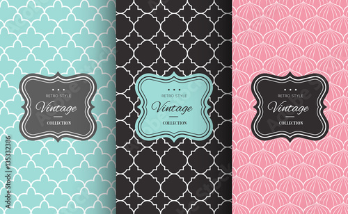 Retro chic seamless pattern
