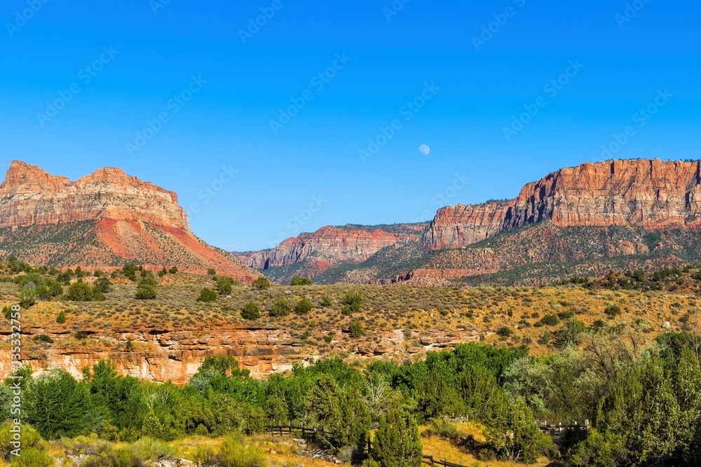 Utah Landscape with Moon