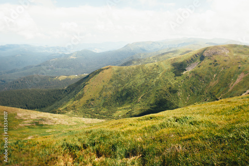 ukrainian carpathian mountains. Beautiful mountain landscape.