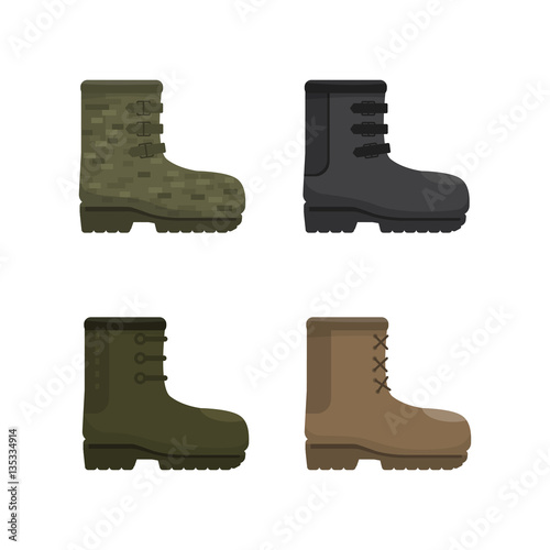 Boots icons. vector illustr...