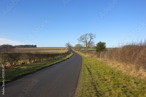 country road in winter