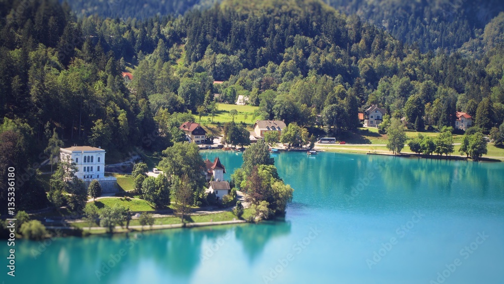 Alpine Lake Bled in Slovenia - clean drinking water