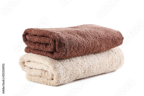 Towels isolated on a white background