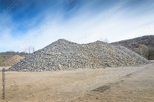 a pile of gravel