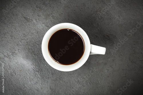 Top view of a coffee cup