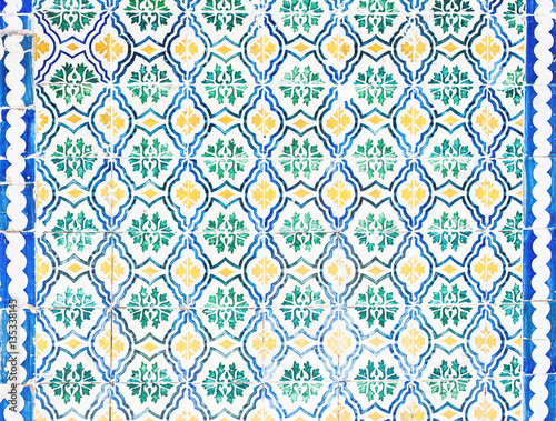Azulejo background, portuguese or moroccan, tiles, arabic wall d