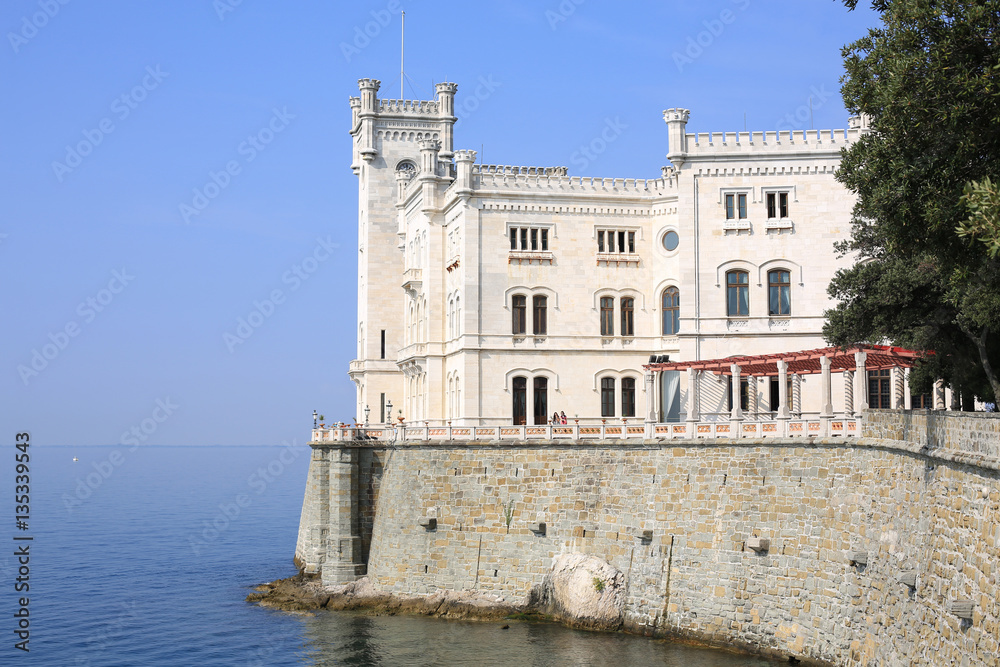 Historic Castello di Miramare in Friaul, Italy
