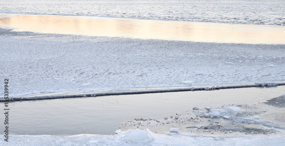 Fototapeta premium Ice winter background.