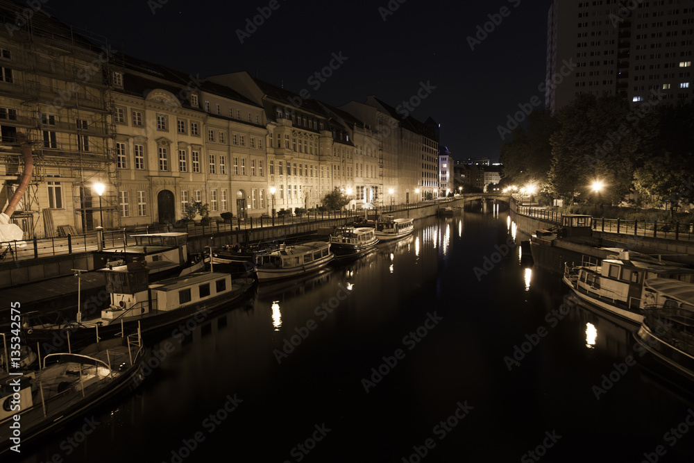 Berlin River at Night