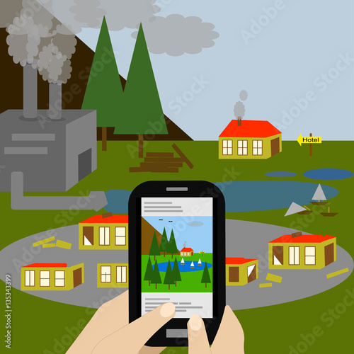 Internet fraud: difference between what you reserve on line and reality.