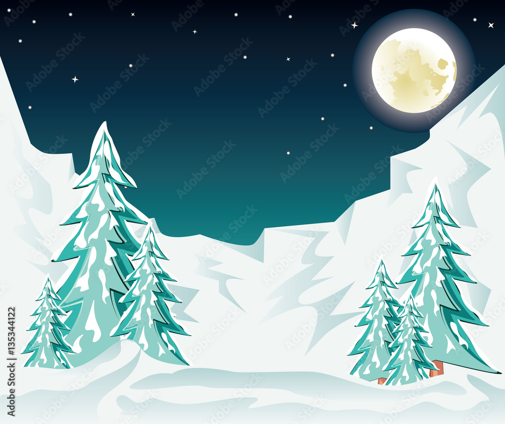 Fototapeta premium Winter Forest Landscape