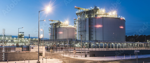 Obraz na płótnie LNG terminal in Swinoujscie,Poland w salonie