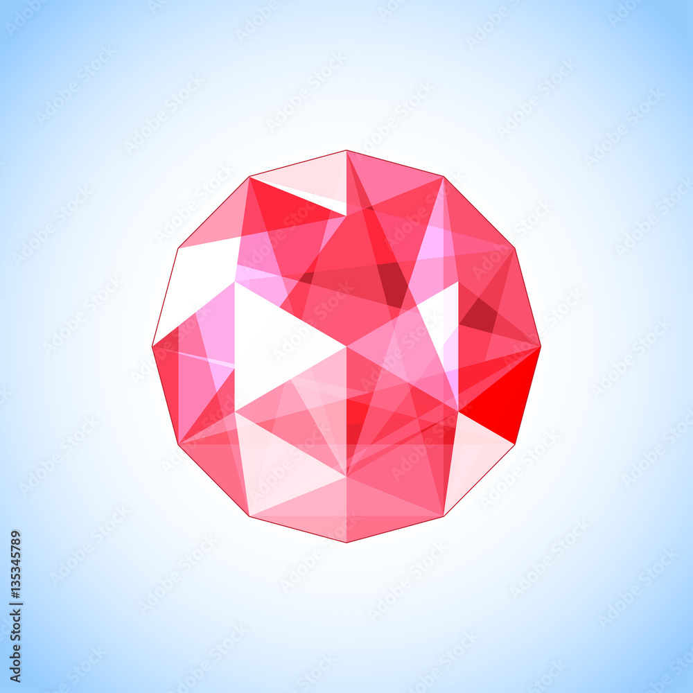 realistic ruby gem jewel. Design vector illustration. realistic ruby gem jewel. Design vector illustration.