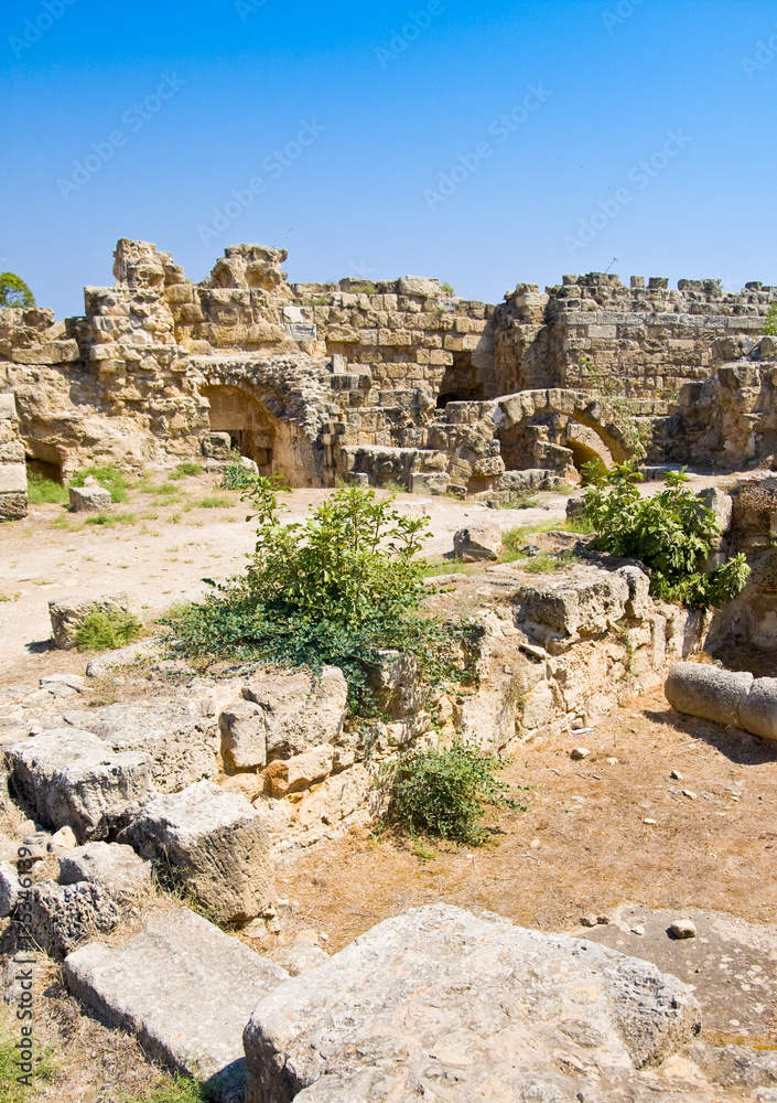 Romans ruins of the city of Salamis, near Famagusta, Northern Cyprus