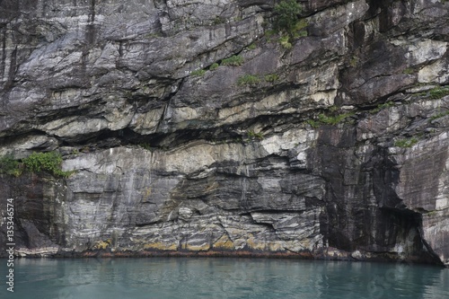 Sheer rock walls along the Norwegian Fjords