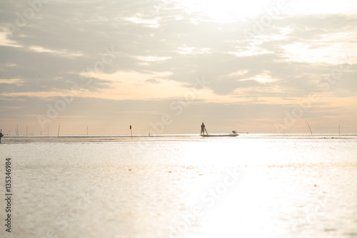 fisherman reflection thailand