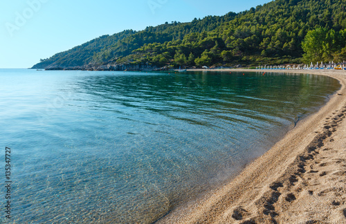 Fototapeta Naklejka Na Ścianę i Meble -  Summer morning Platanitsi beach, Sithonia, Greece.