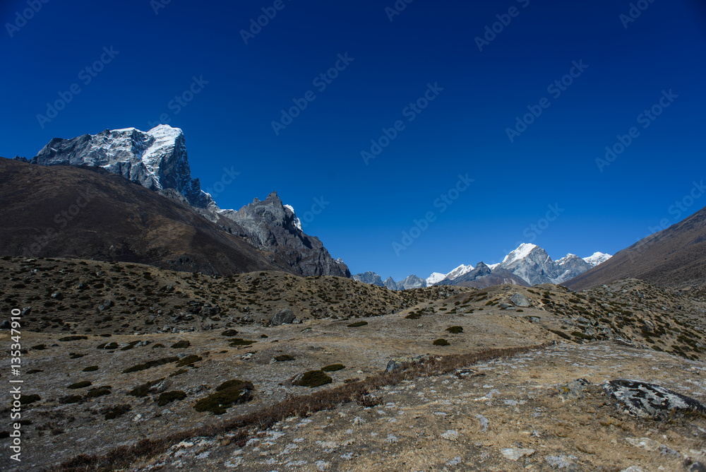 Obraz premium Trekking in Nepal, Himalayas