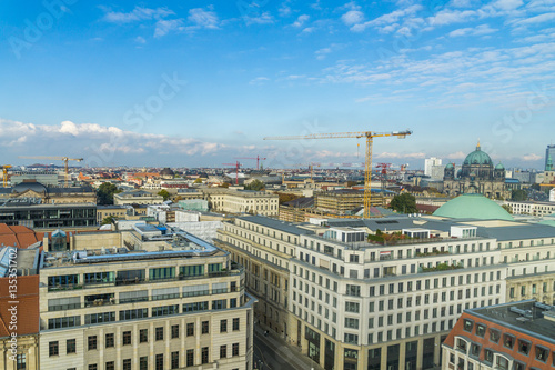 panorama of Berlin downtown seen from Gendarmenmarkt