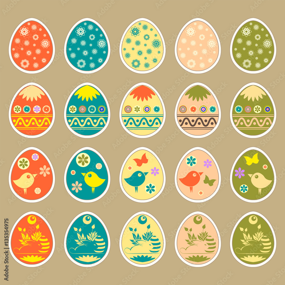set of Easter eggs set of Easter eggs