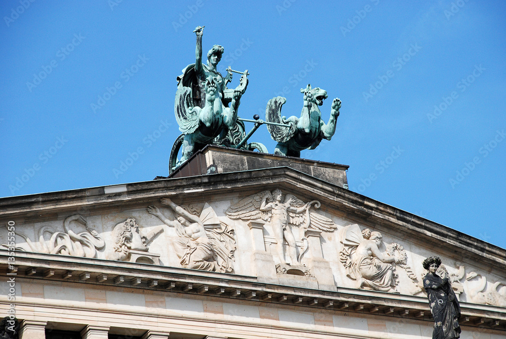 Fototapeta premium Gable of the concert hall, Berlin (German: Konzerthaus)