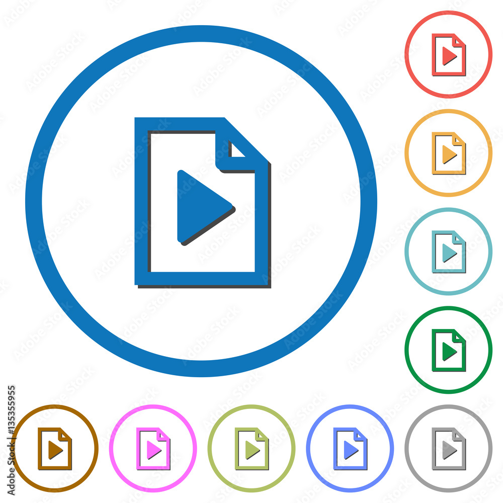 Playlist icons with shadows and outlines Playlist icons with shadows and outlines