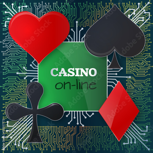 On-line poker banner concept.