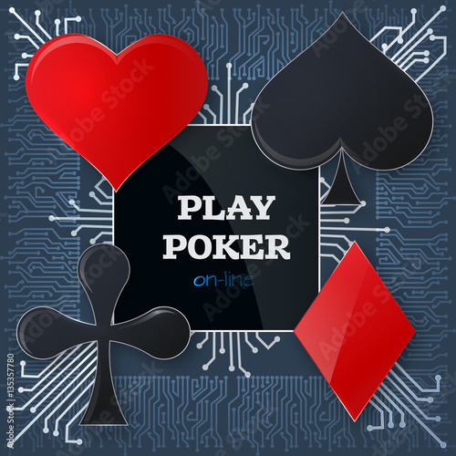 On-line poker banner concept.