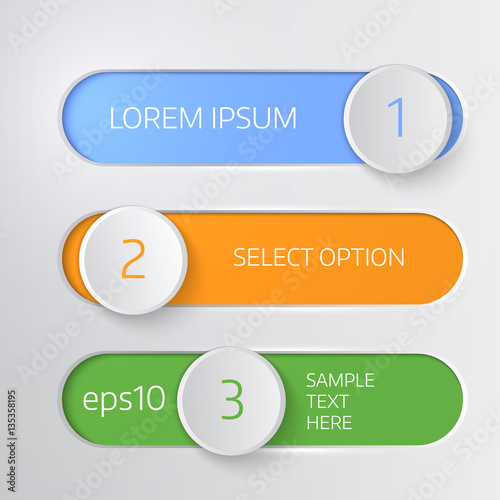 Design clean number banners templat