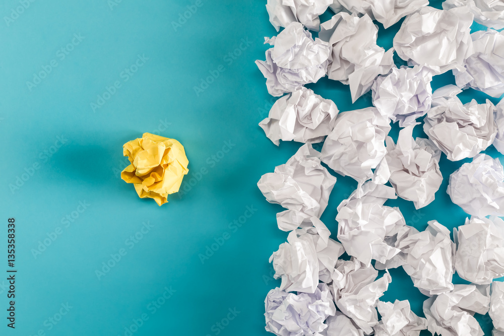 Crumpled paper balls Crumpled paper balls