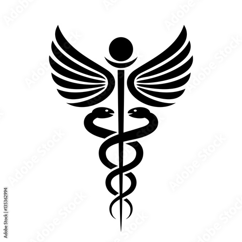 Ancient medical symbol caduceus