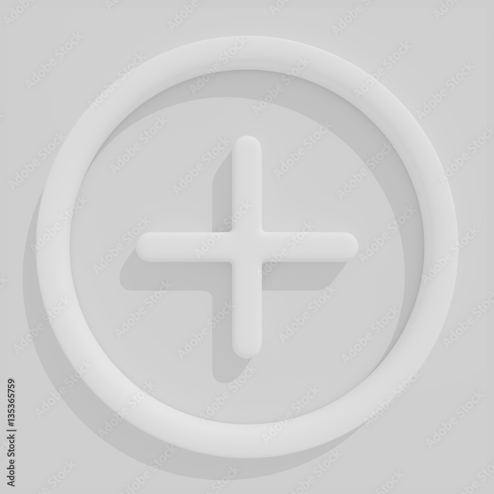 Obraz premium Plus-Symbol, grauer